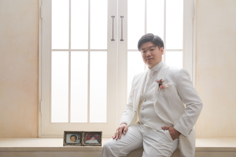 ご新郎様と写真