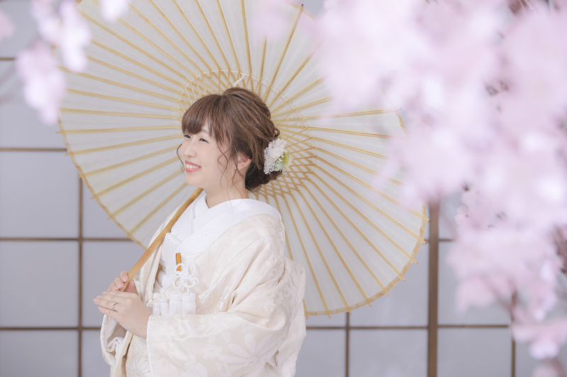 桜に包まれたお嫁さん