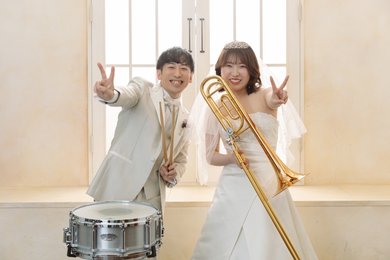 楽器を持ってハイチーズ!