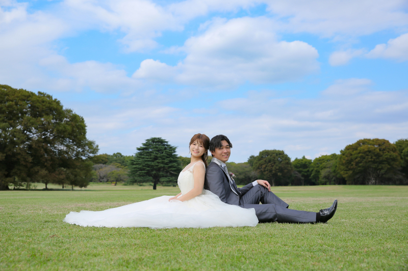 青空と原っぱで