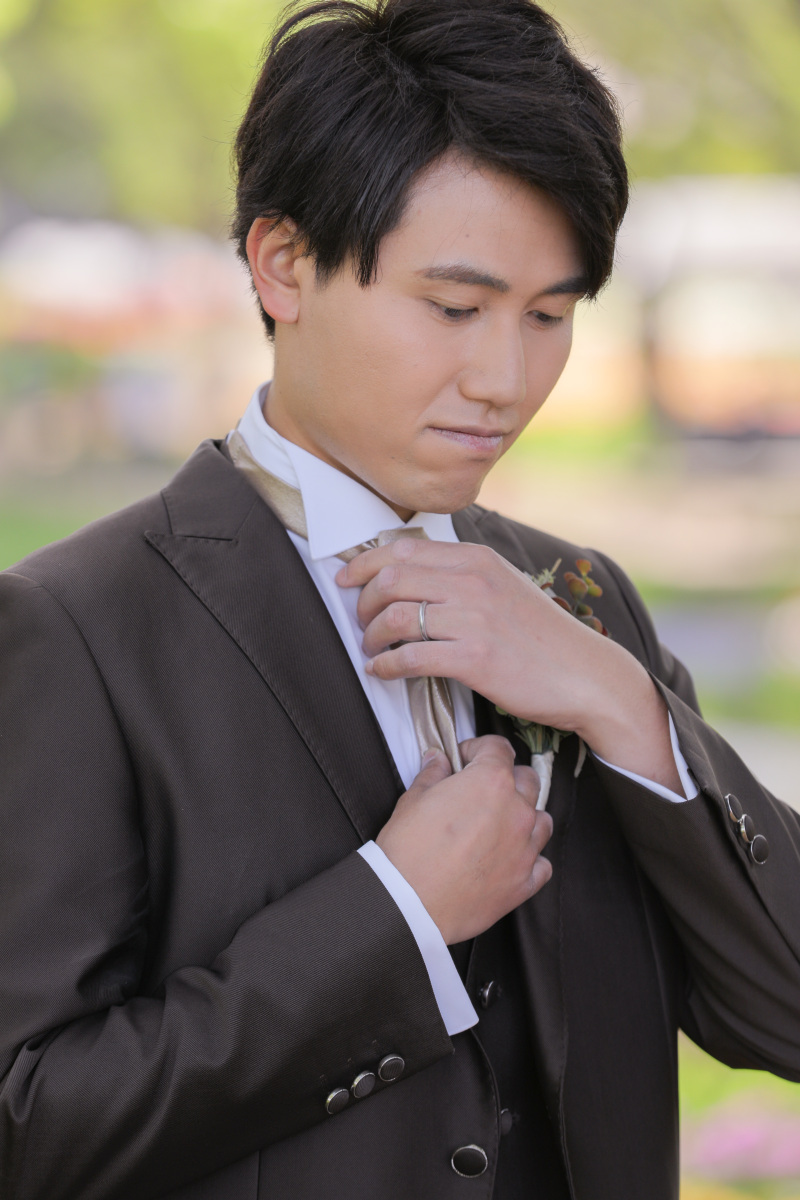 ご新郎様のソロショット。