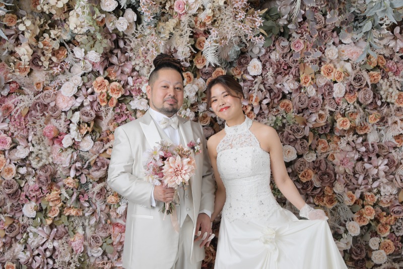 ピンクのお花と