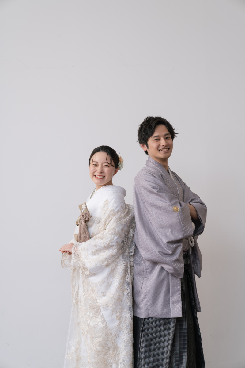 レースの打掛にチェンジして