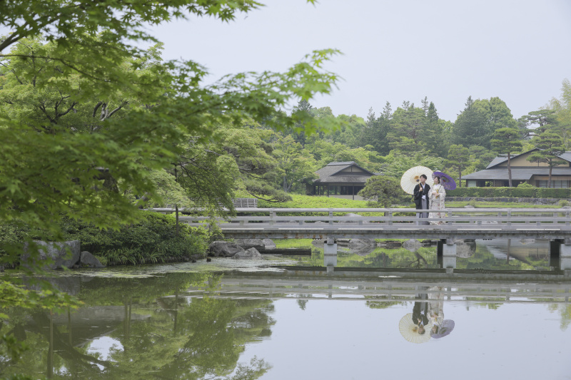 庭園撮影スタート。
