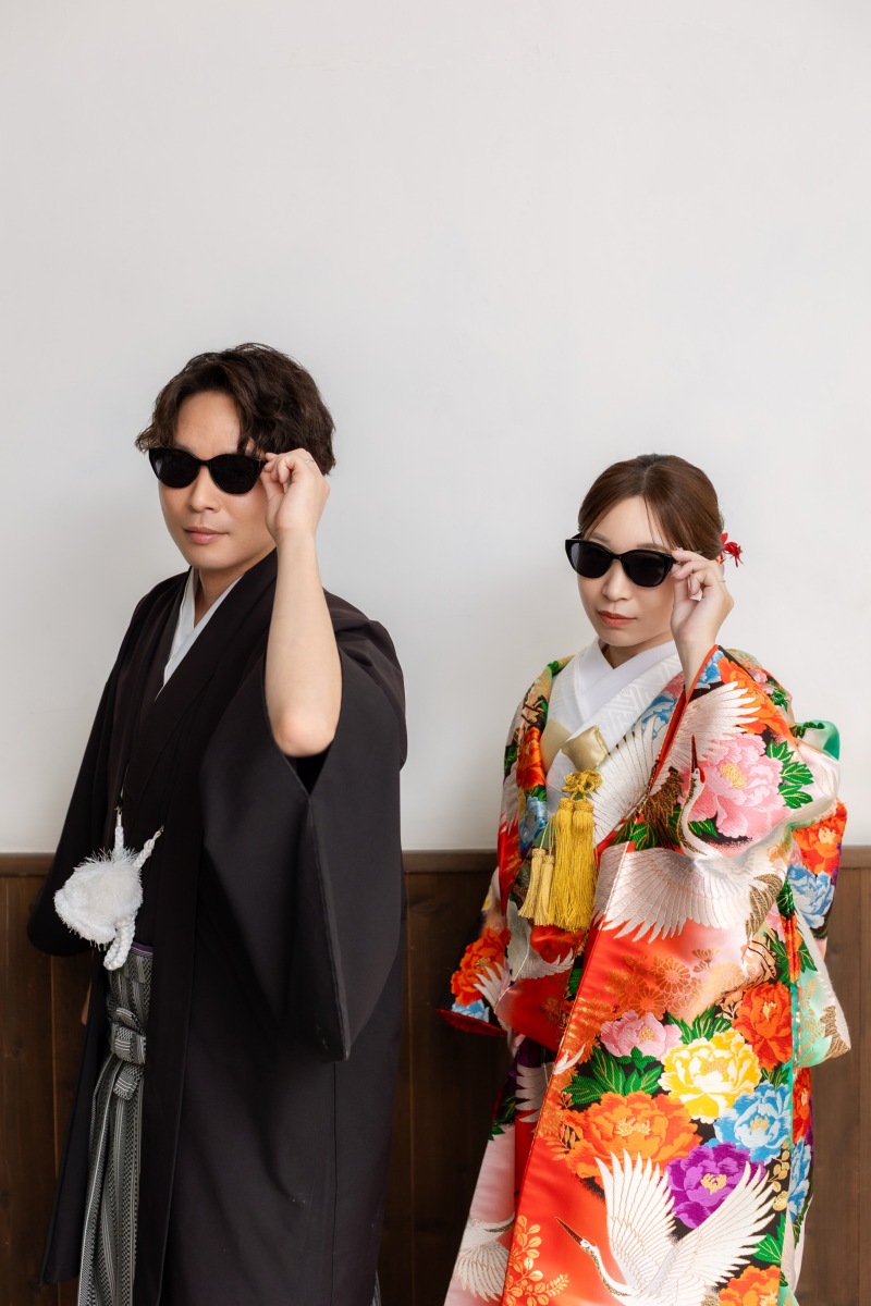 和装×サングラス