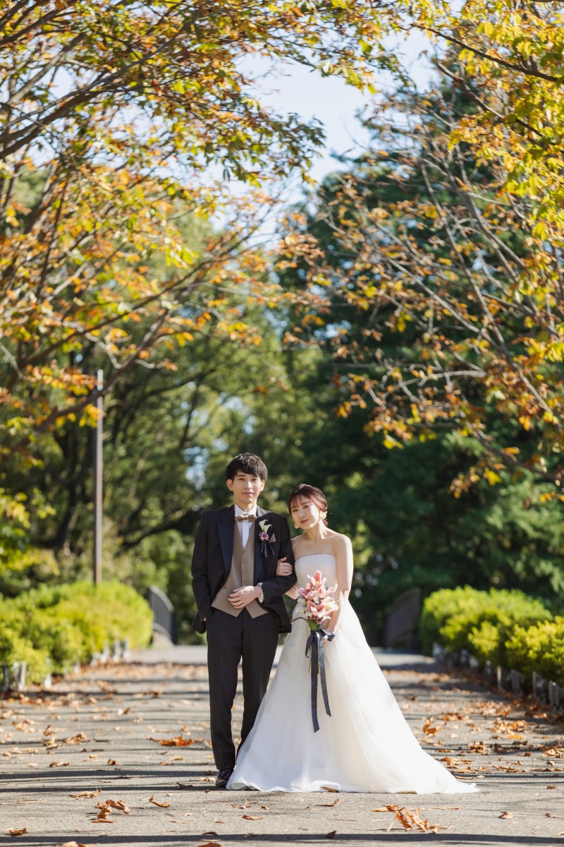 ブーケでエスコートポーズ風に