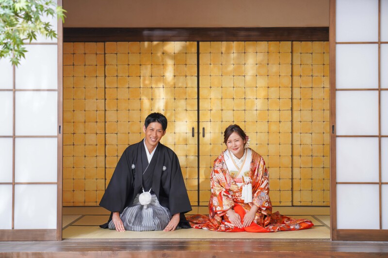 屋内庭園スタジオで!