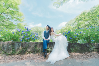 紫陽花いっぱいの昭和記念公園で