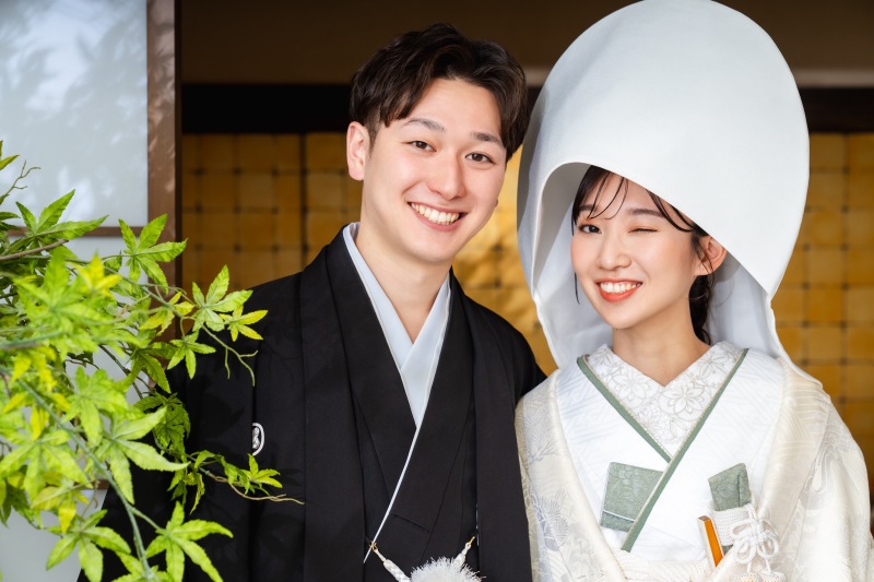 綿帽子と一緒に