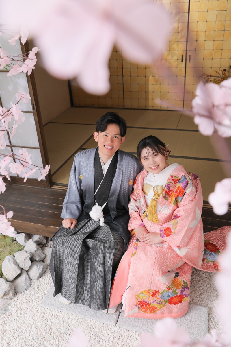 縁側でお花見！！