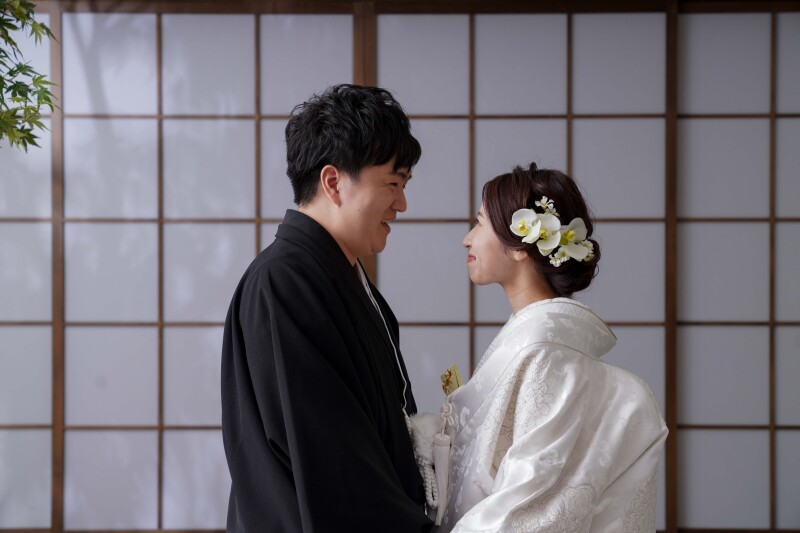 屋内庭園スタジオで!