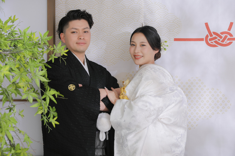 屋内庭園で白無垢撮影!