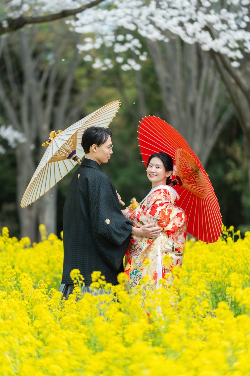 元気いっぱいの菜の花と