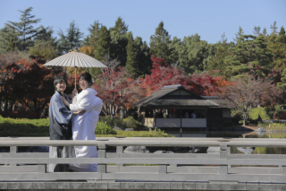 和装で紅葉のロケとスタジオ撮影に行ってきました！