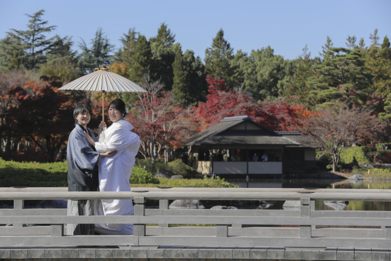 和装で紅葉のロケとスタジオ撮影に行ってきました！