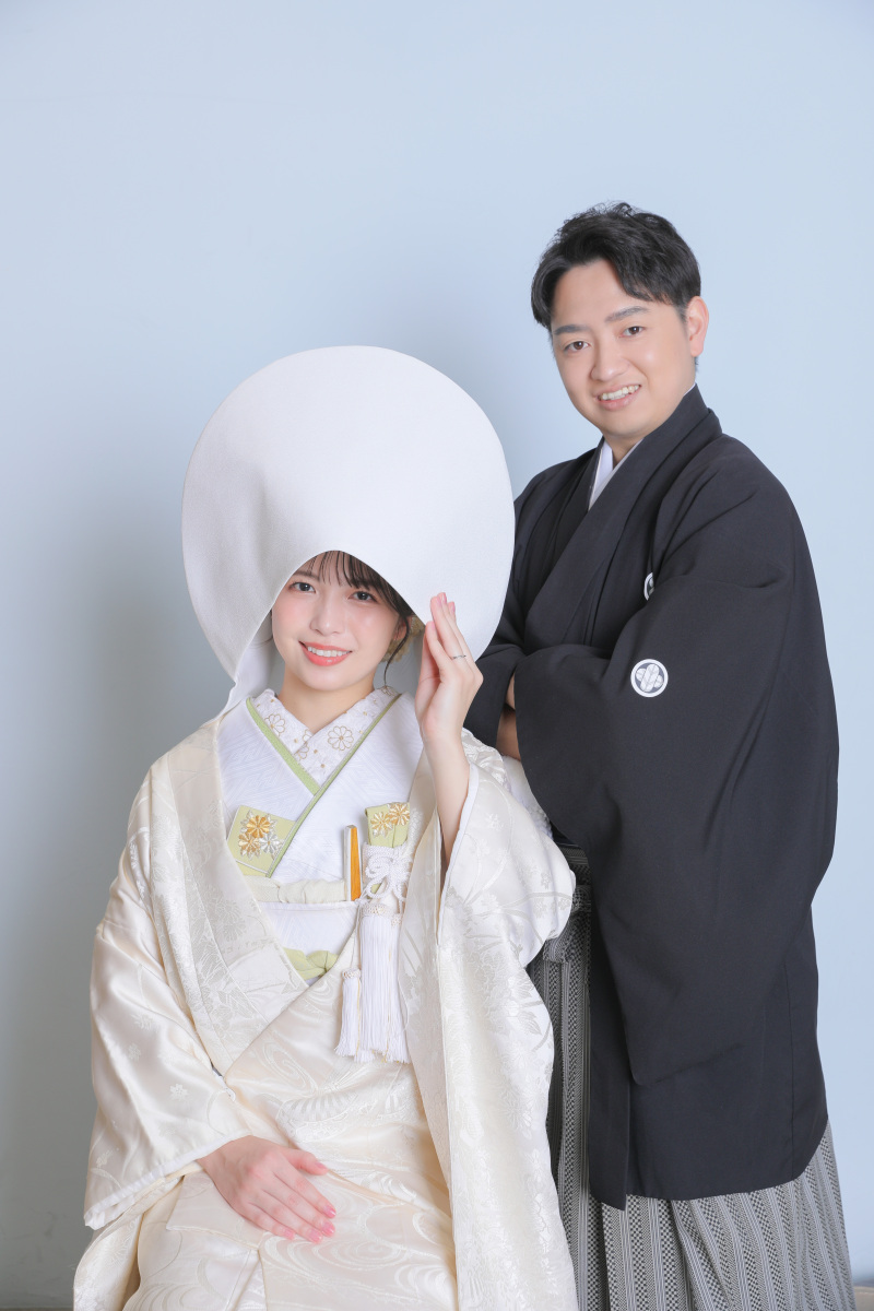 白無垢×綿帽子。