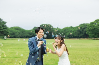 新緑の昭和記念公園で韓国っぽフォト♡