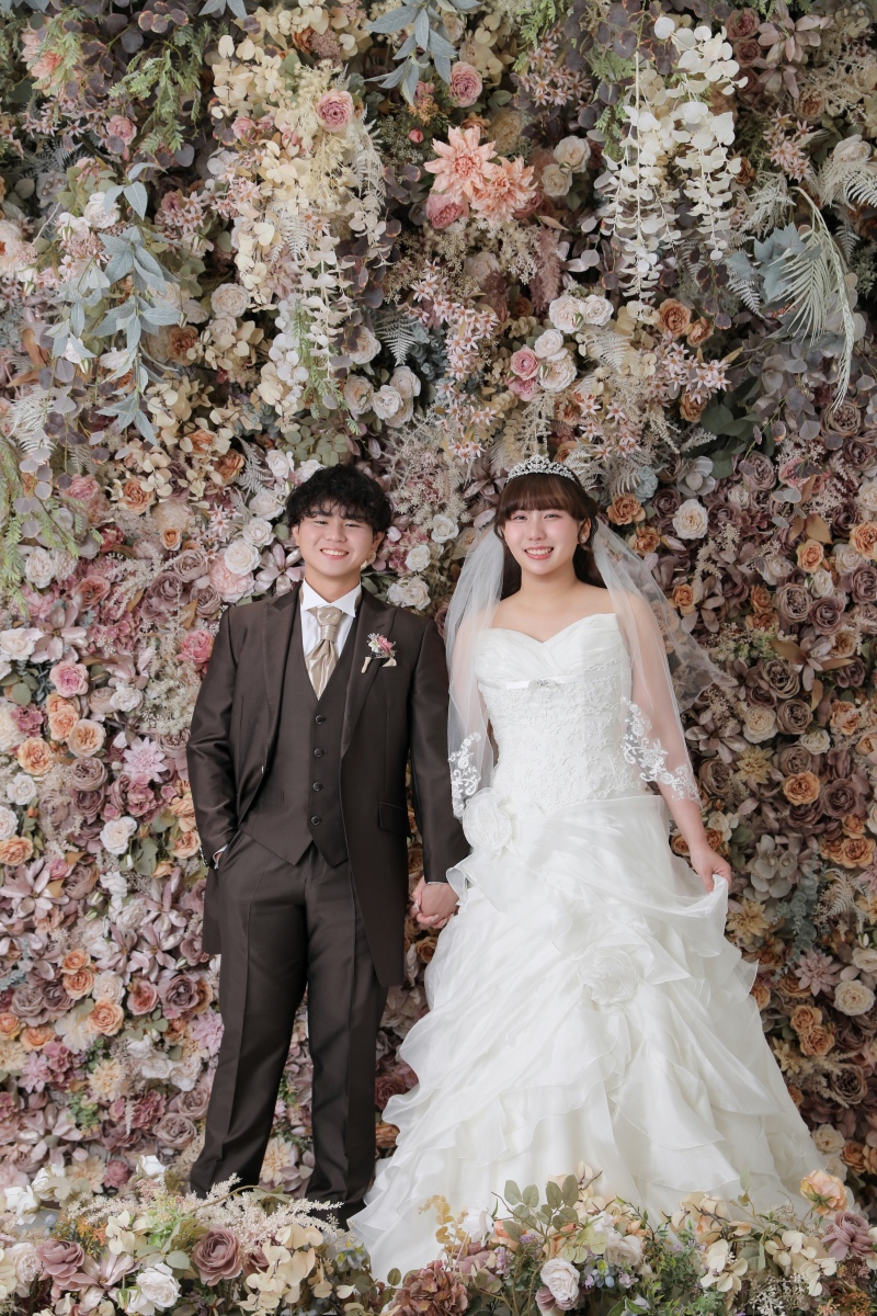 お花の壁と