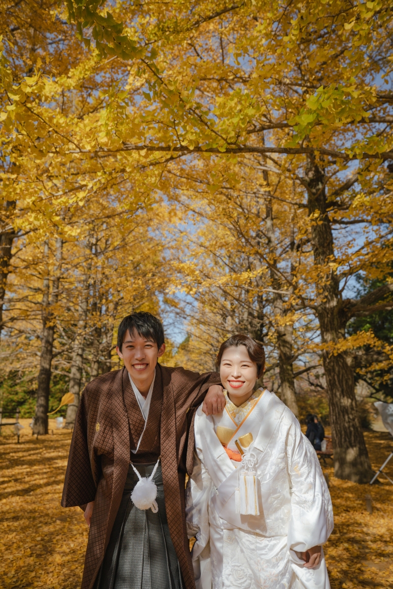 和装の紅葉ロケーション