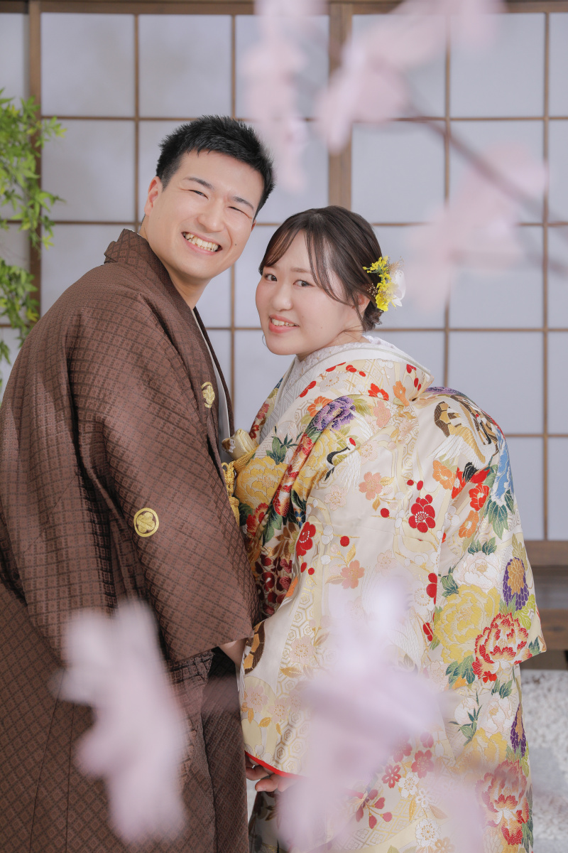 挙式に合わせて桜!