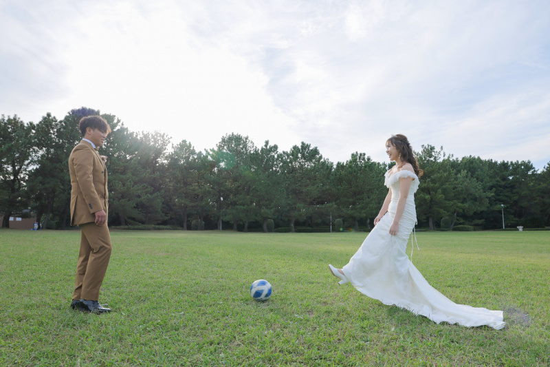 2人でサッカー！！