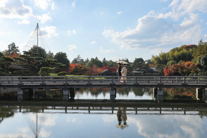 日本庭園の橋