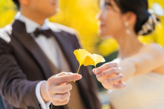 イチョウ並木ロケーション撮影