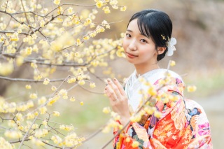 和装ロケーション『梅』＋屋内庭園『綿帽子』