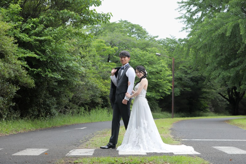 横断歩道を使って