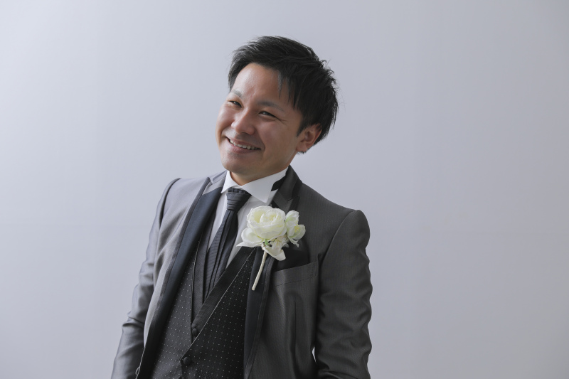 ご新郎様アップ!