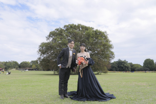 カラードレスで前撮り