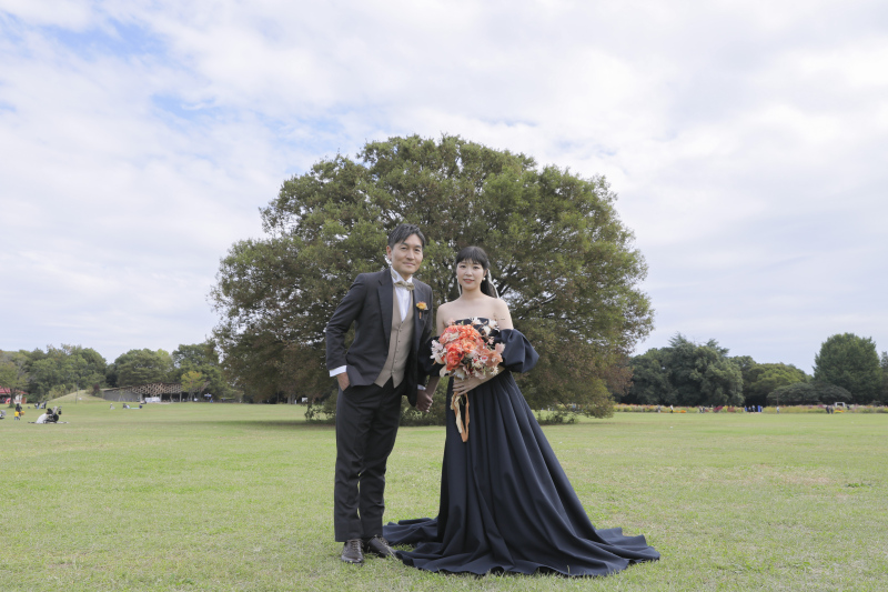 カラードレスで前撮り