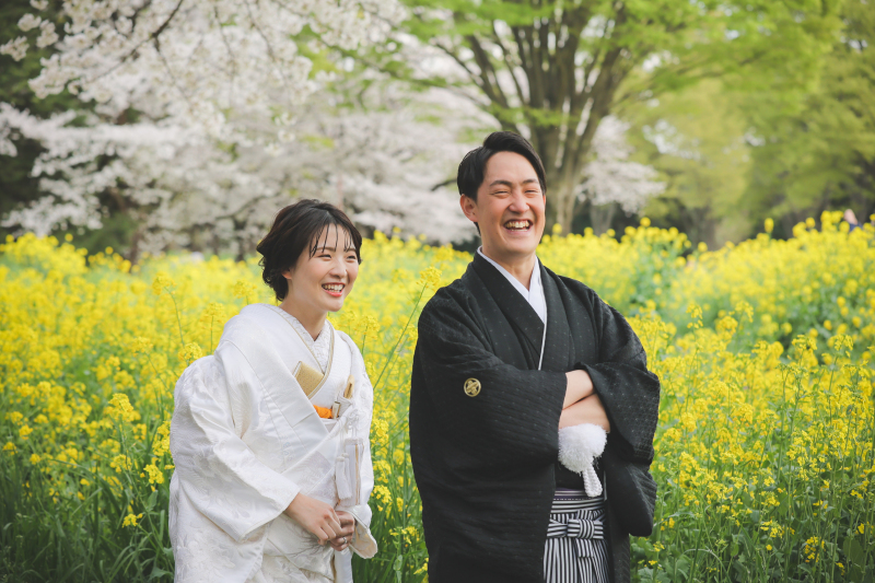 お嫁様が近づいていく様子も。