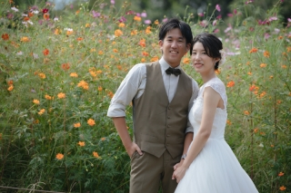 コスモスと一緒に