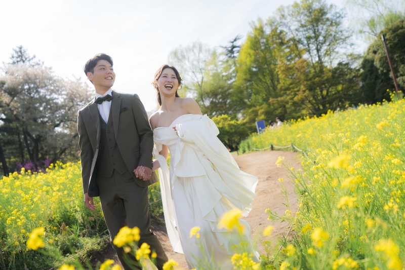 菜の花と一緒に