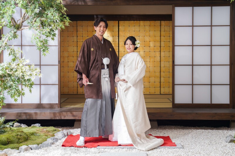 屋内庭園スタジオで!