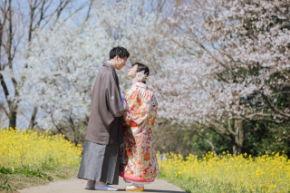 お花と日本庭園