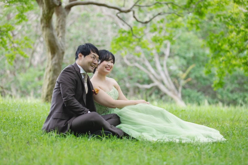 座ったショット