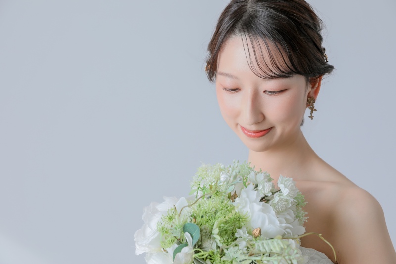 凛とした美しさ、新婦様のソロカット