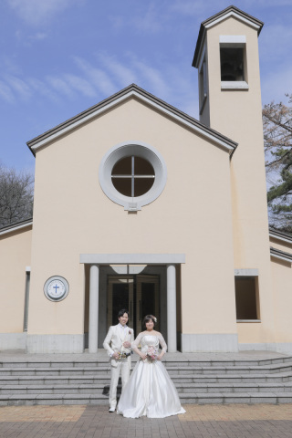 ライダー聖地のチャペルで挙式撮影！