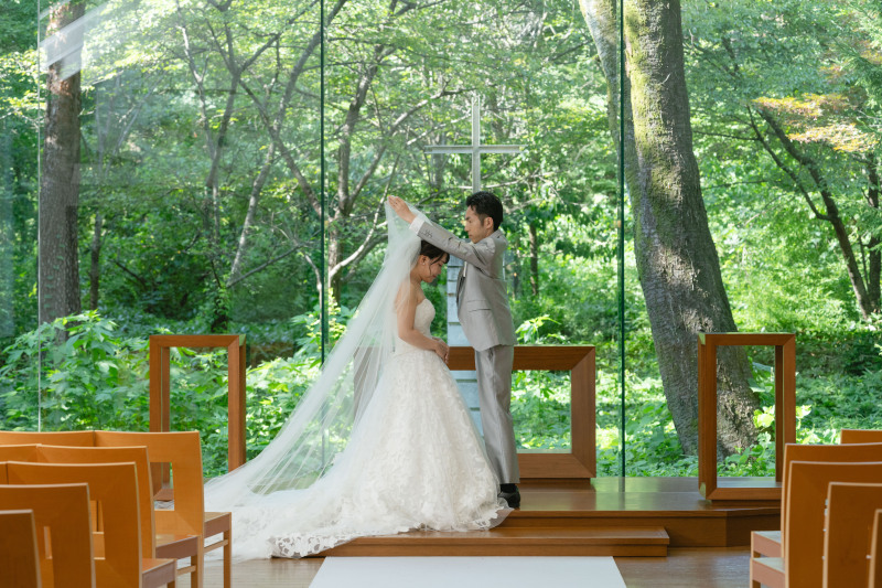 ベールアップのシーン