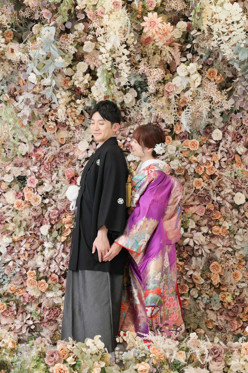 お花に囲まれて