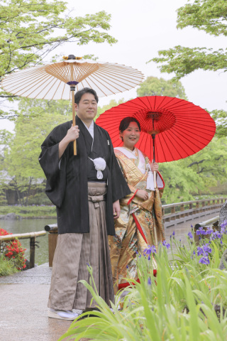 雨でも元気に撮影してます！