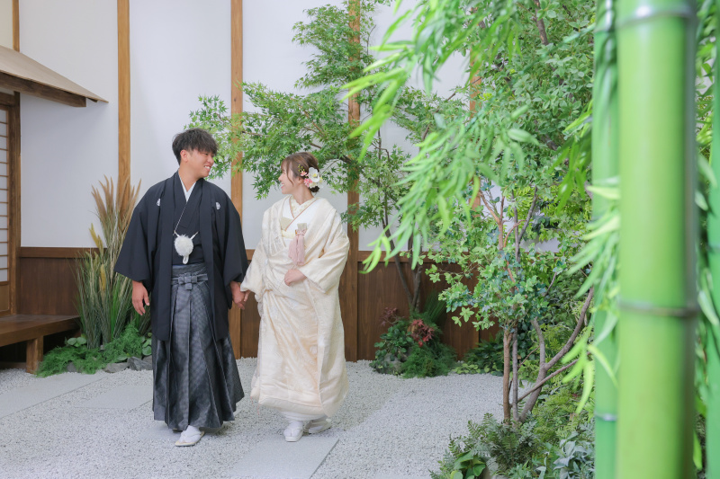 屋内庭園でお散歩ショット！