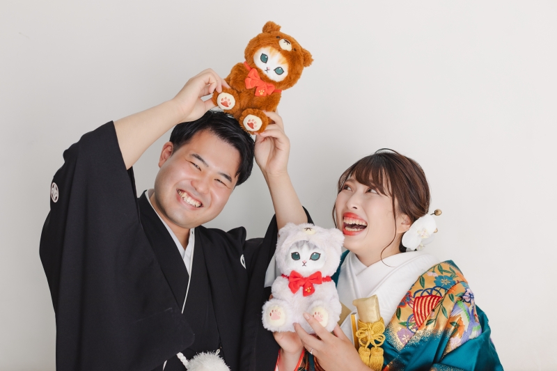 お二人らしさを詰め込んだ、屋内庭園スタジオでの和装撮影!