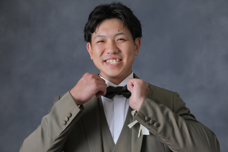 ご新郎様のソロショット。