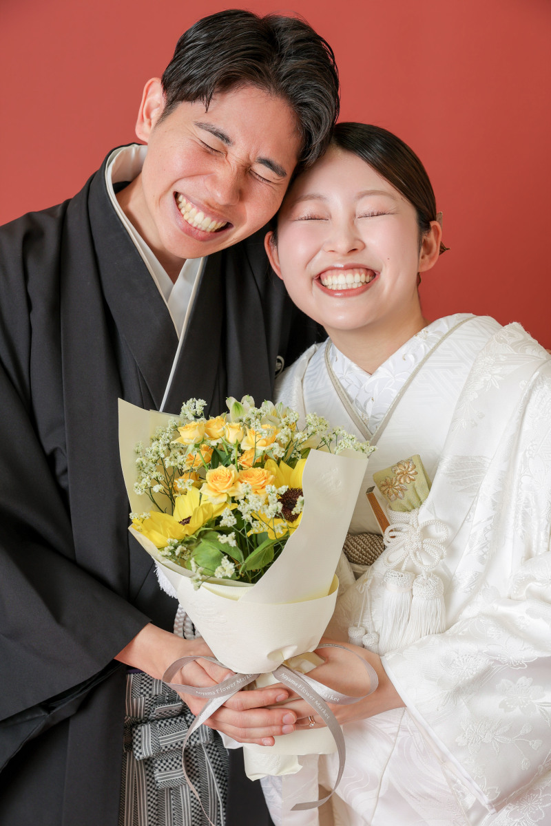 お花に負けない笑顔で!