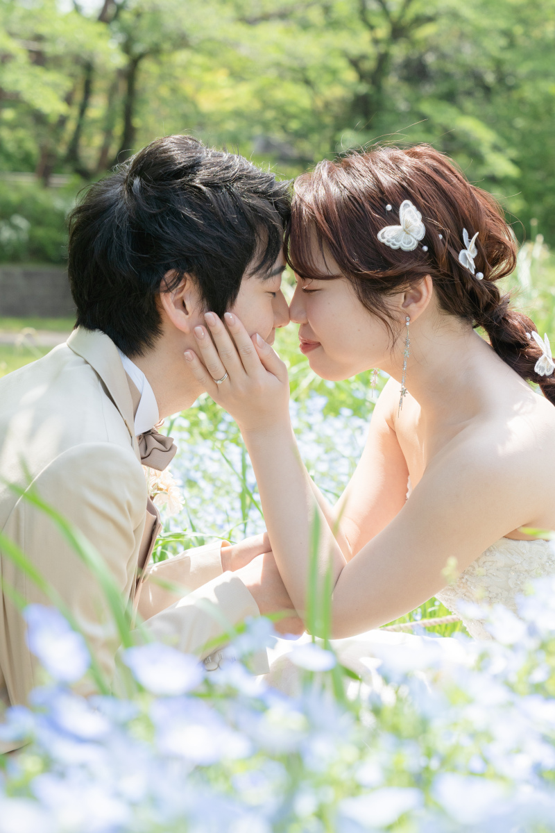 お顔をくっつけて