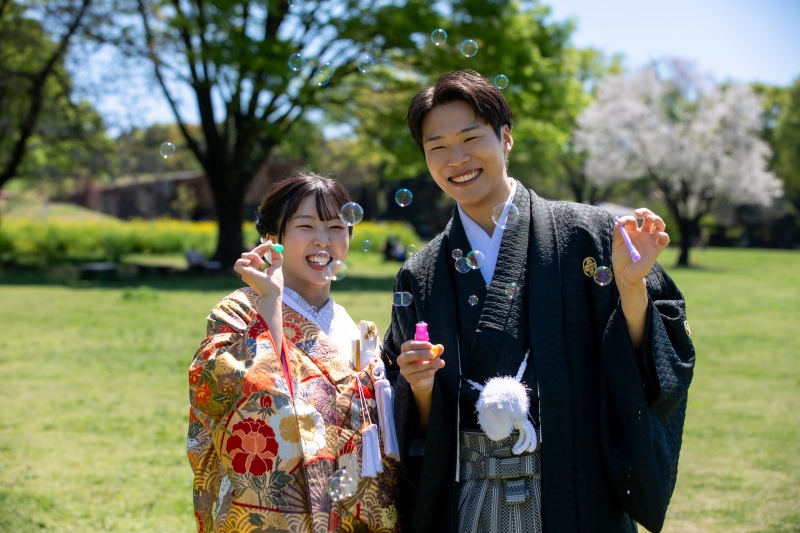 童心に帰るシャボン玉ショット