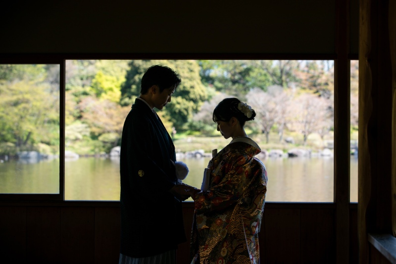 映画のワンシーンのようなシルエット